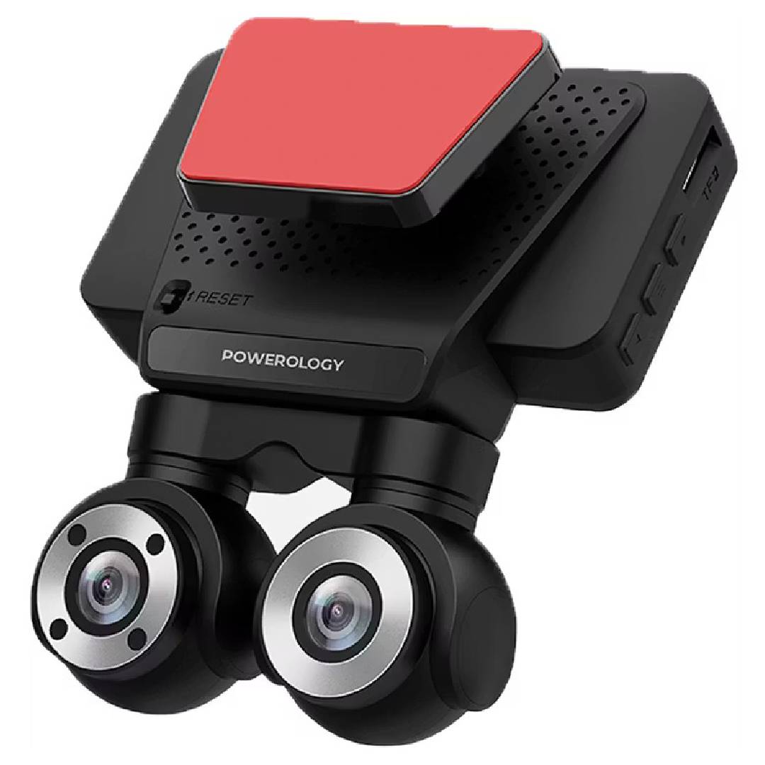 دشکم و دوربین 4k ثبت وقایع خودرو با دو لنز پاورولوژی